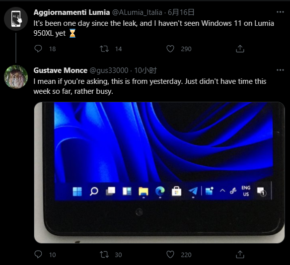 开发者立功，微软放弃的 Lumia 950 XL 成功用上 Win11 系统