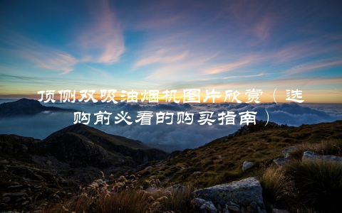 顶侧双吸油烟机图片欣赏（选购前必看的购买指南）