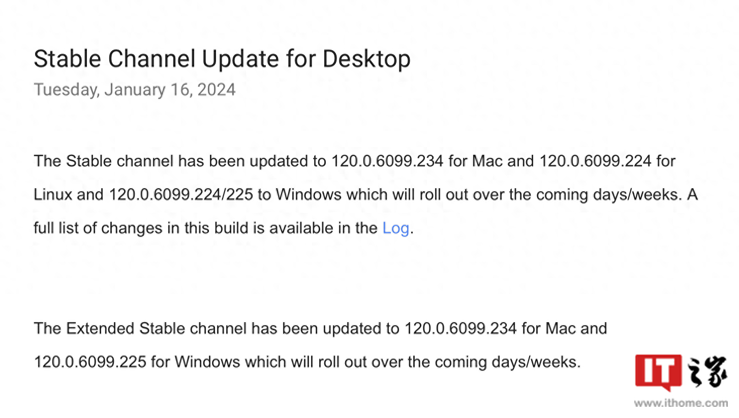 谷歌Chrome浏览器更新120.0.6099.234/235版,修复3项漏洞