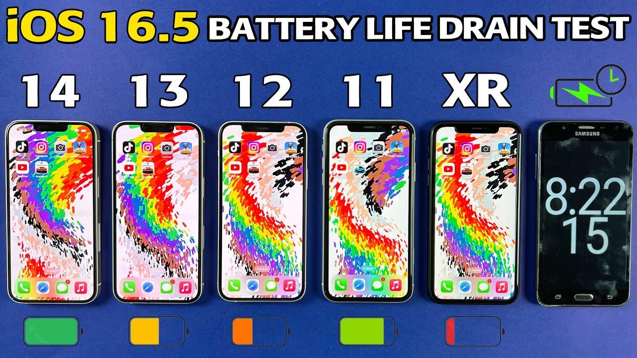 5部升级iOS16.5的iPhone续航PK，iPhone13第二，iPhone12垫底