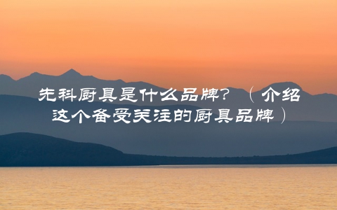 先科厨具是什么品牌？（介绍这个备受关注的厨具品牌）