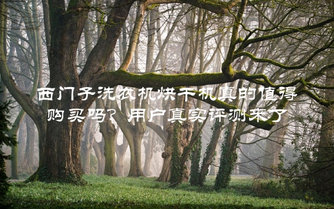西门子洗衣机烘干机真的值得购买吗？用户真实评测来了
