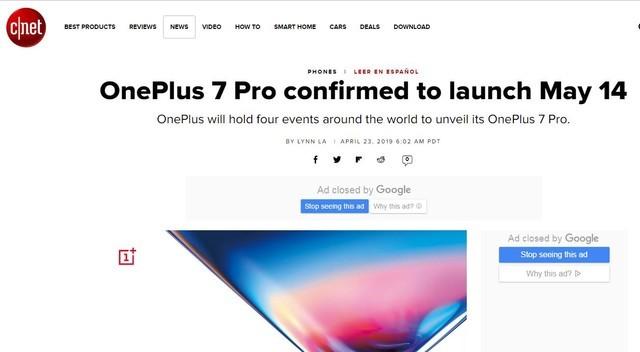 支持5G网络：OnePlus 7 Pro发布会5月16日见