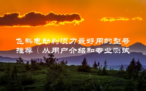 飞科电动剃须刀最好用的型号推荐（从用户介绍和专业测试来看）