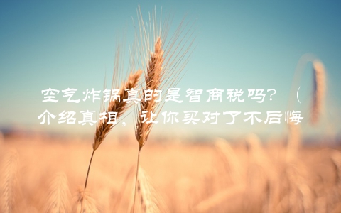 空气炸锅真的是智商税吗？（介绍真相，让你买对了不后悔）