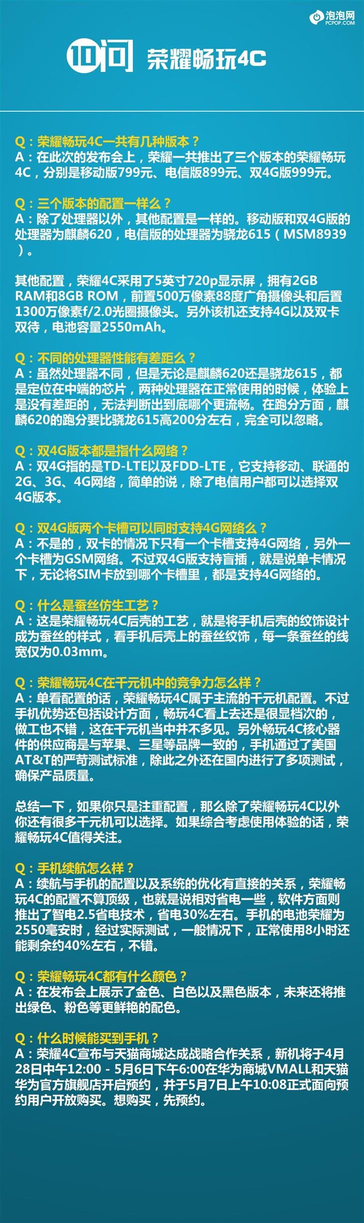 十问十答:十个问题全面了解荣耀畅玩4C