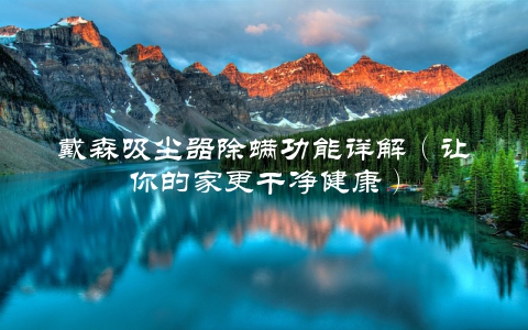 戴森吸尘器除螨功能详解（让你的家更干净健康）