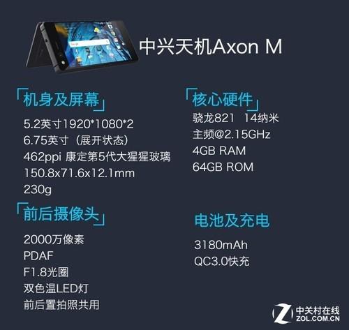 中兴Axon M上手：折叠屏刚展开就心动了