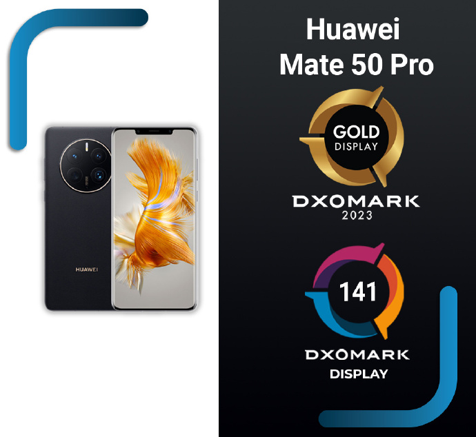 华为Mate 50 Pro DXOMARK屏幕分数出炉：141分，排名第六