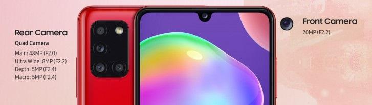 三星Galaxy A31正式发布：4800万四摄，5000mAh电池