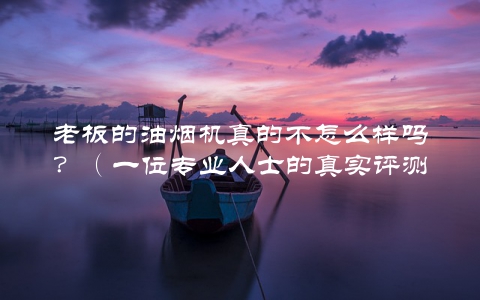 老板的油烟机真的不怎么样吗？（一位专业人士的真实评测与推荐）