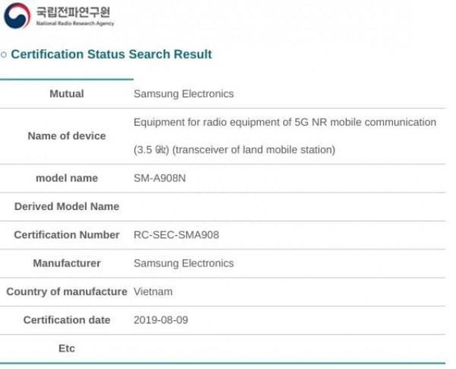 3500元就能买三星5G手机？Galaxy A90 5G版快要上市了