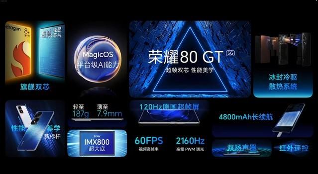 3299元,荣耀80 GT正式发布,搭载骁龙8+