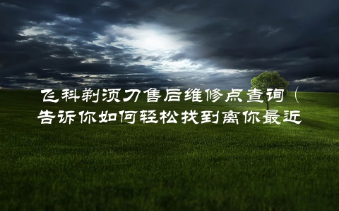 飞科剃须刀售后维修点查询（告诉你如何轻松找到离你最近的服务站）