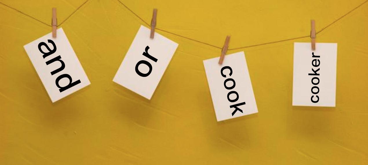 进一步去学习和探讨and与or、cook与cooker的用法和区别