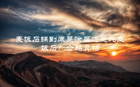 麦饭石锅到底是涂层还是纯麦饭石？介绍真相