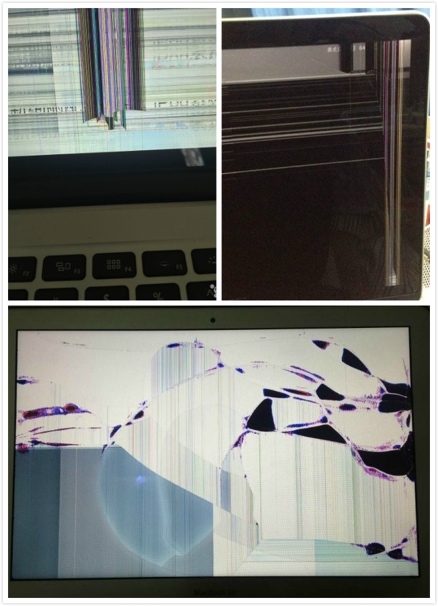 Macbook Pro MacBook Air 苹果笔记本的屏幕被摔/压坏了怎么办?