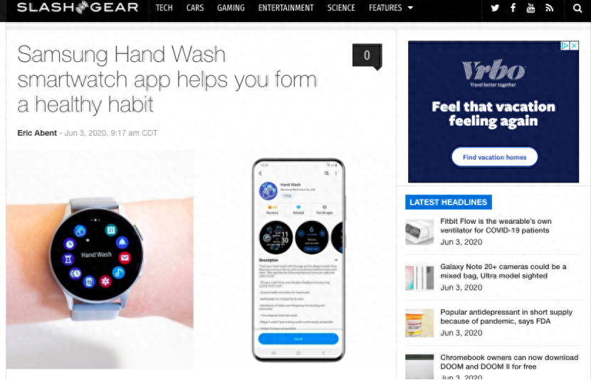 三星的智能手表应用程序“Hand Wash”,真能帮用户养成洗手习惯