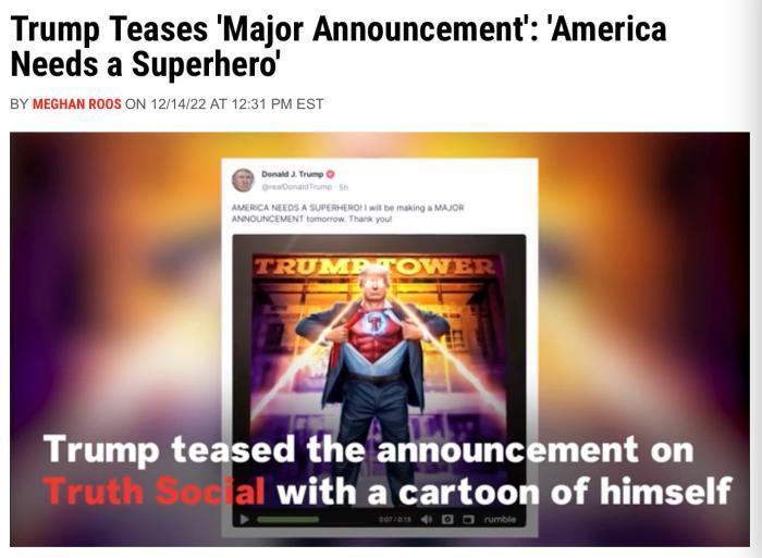 特朗普公布“重大声明”被批“幼稚”,拜登也发文讽刺