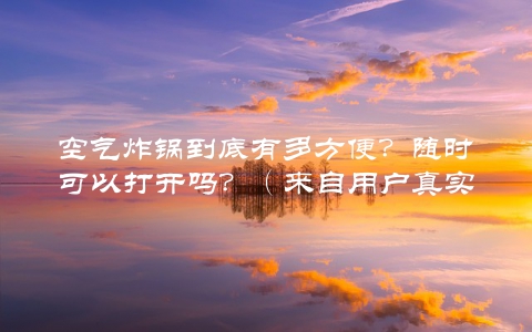 空气炸锅到底有多方便？随时可以打开吗？（来自用户真实使用心得分享）