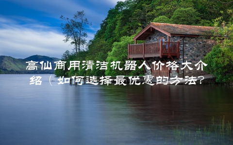 高仙商用清洁机器人价格大介绍（如何选择最优惠的方法？）
