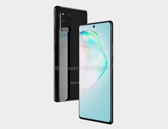 三星Galaxy A91渲染图曝光：或采用打孔屏前摄+后置三摄