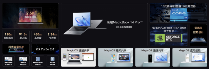 荣耀MagicBook 14系列2023发布，4999元起