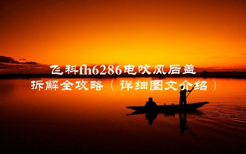 飞科fh6286电吹风后盖拆解全攻略（详细图文介绍）