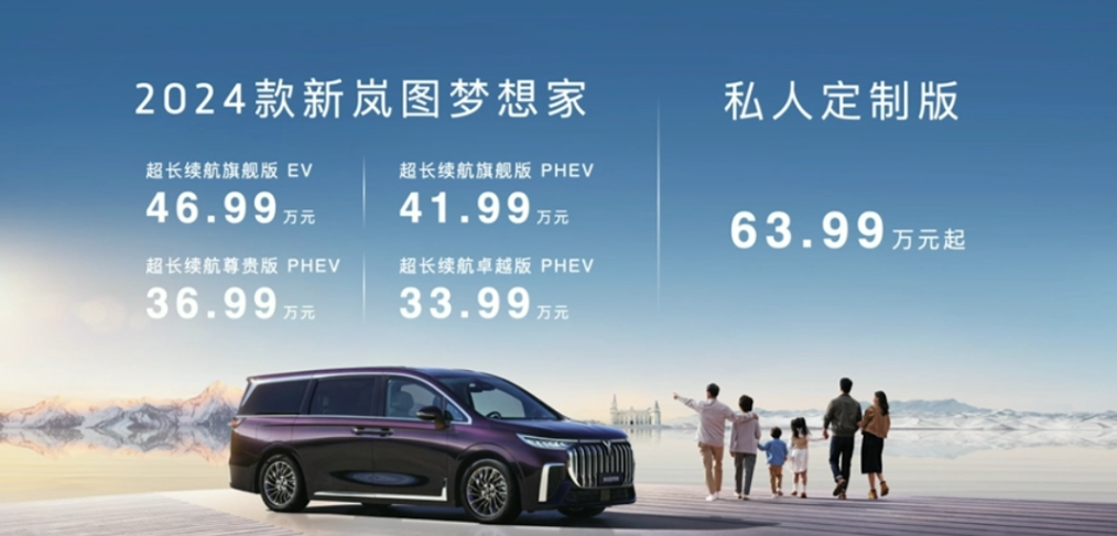 2024款新岚图梦想家定单累计10507台