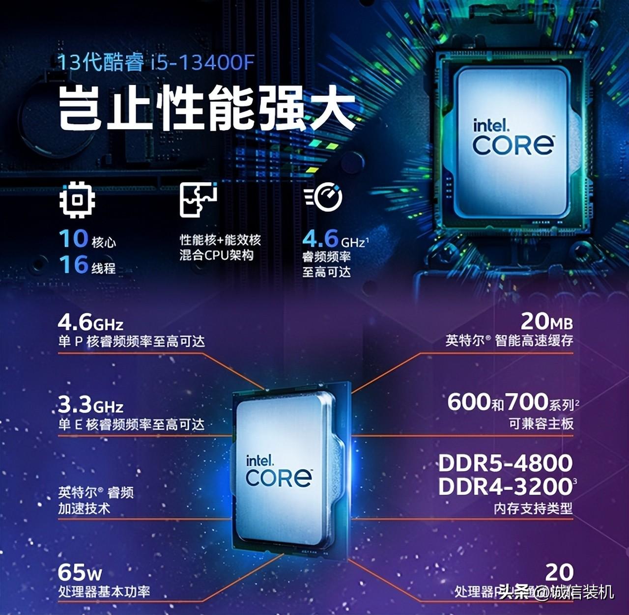 2023年1月五套5000-8000元13代i5 13400F独显组装电脑主机配置推荐