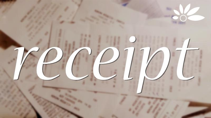 旅游英语必备单词：receipt