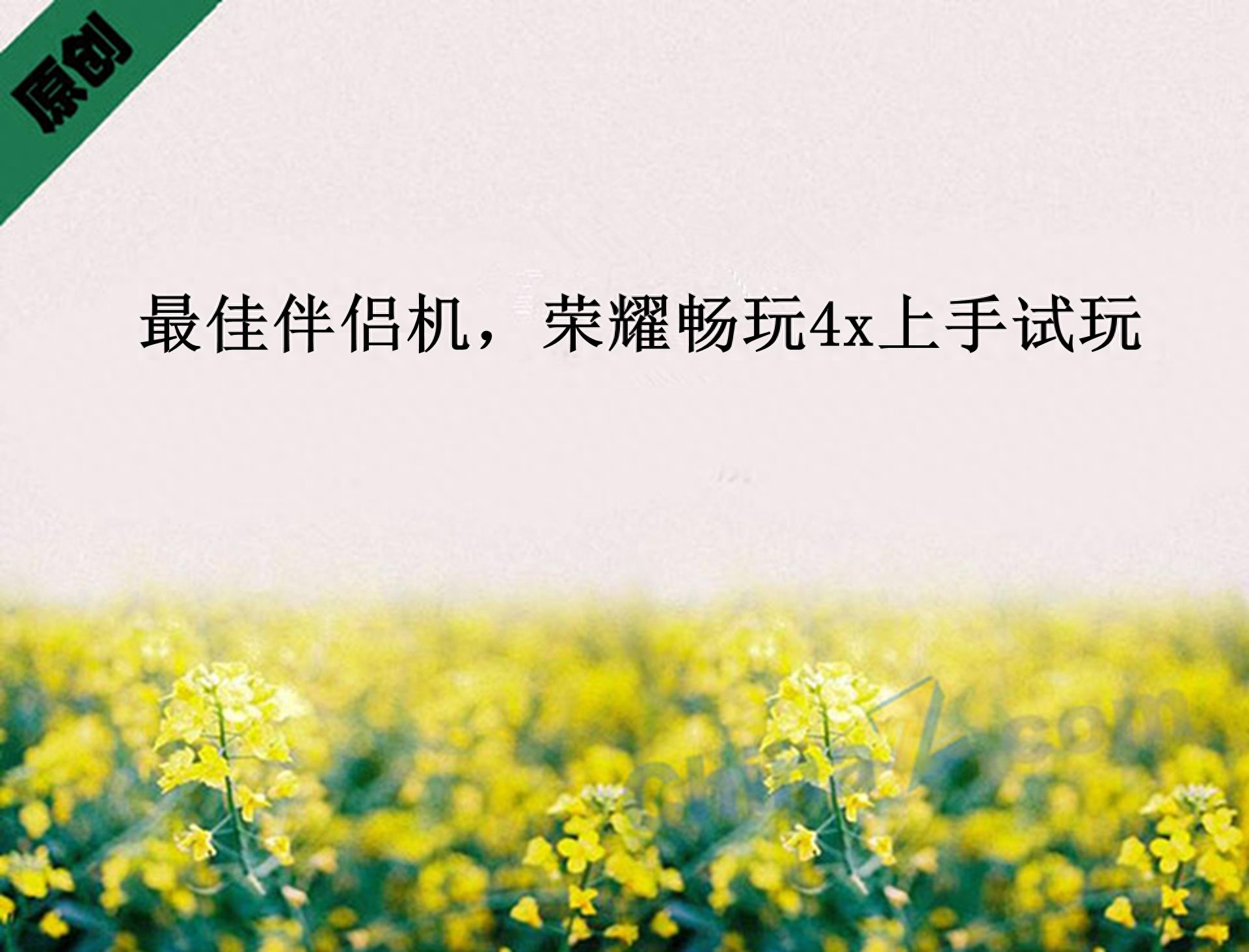 最佳伴侣机，荣耀畅玩4X上手试玩