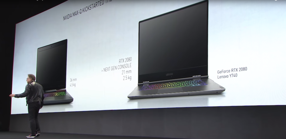 NVIDIA展示图灵架构Max-Q显卡：比次时代主机性能更强
