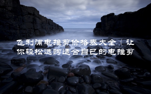 飞利浦电推剪价格表大全（让你轻松选购适合自己的电推剪）